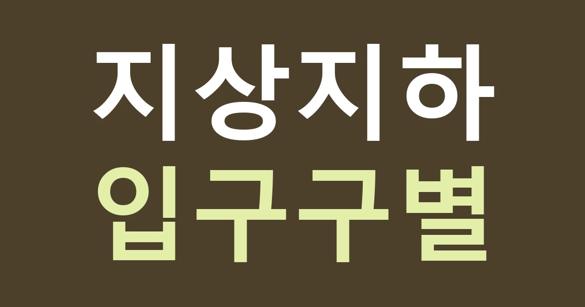 대전 중구 은행선화동 간판 길찾기, 중앙로 지하상가와 지상 가게의 입구를 구별하기