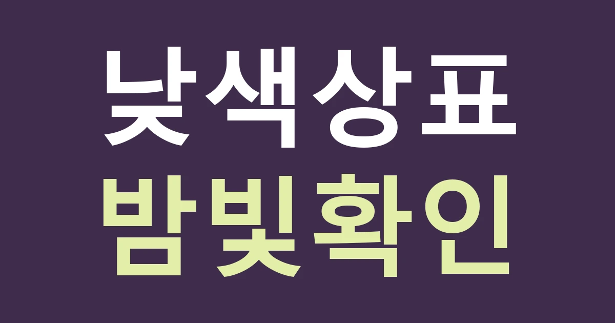 서울 중랑구 중화제1동 간판, 낮에 읽히는 색과 밤에 보이는 빛을 따로 비교하기