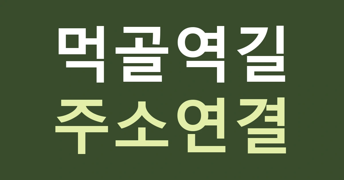 서울 중랑구 묵제1동 간판 안내, 먹골역 출구에서 골목 점포까지 주소를 연결하기